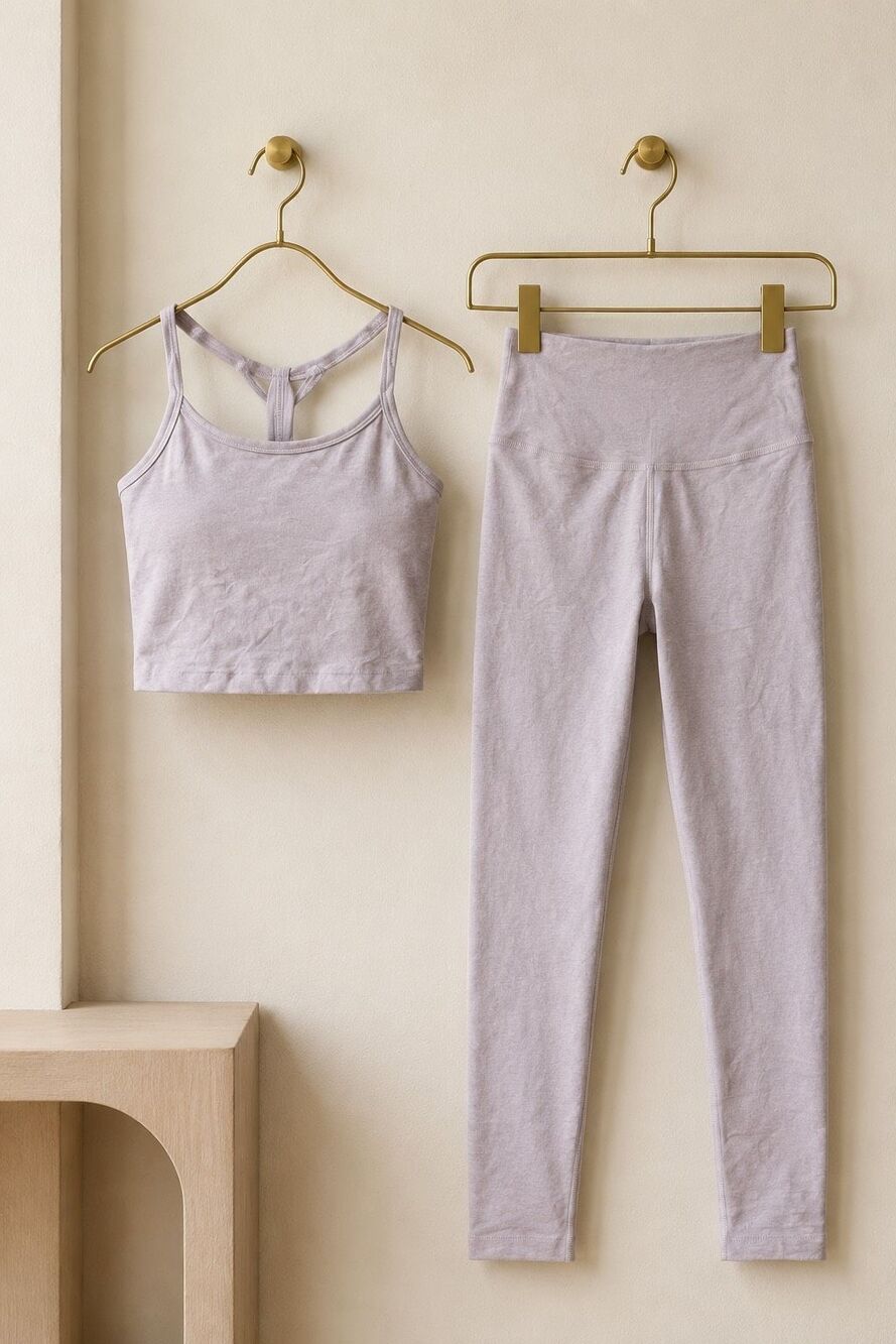 NWOT Beyond Yoga Spacedye High Waisted Legging & top in Blush Blooms Heather, Sm